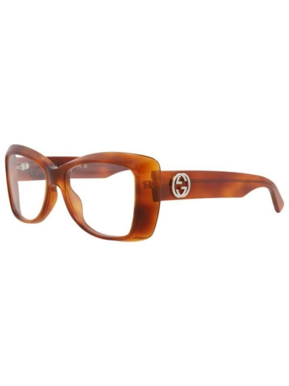 New Gucci Womens Square/Rectangle Havana Havana Transparent Fashion Designer Eye